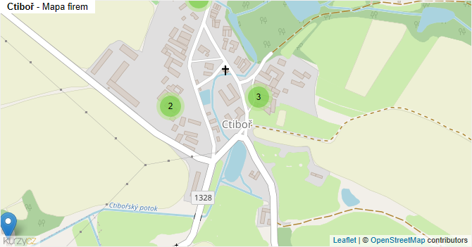 Ctiboř - mapa firem
