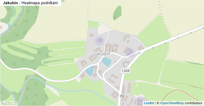 Jakubín - mapa podnikání