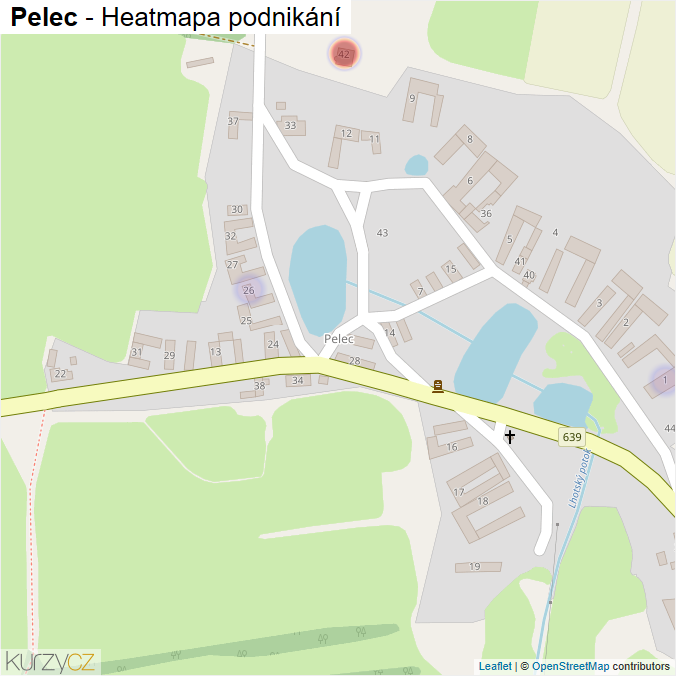 Mapa Pelec - Firmy v části obce.