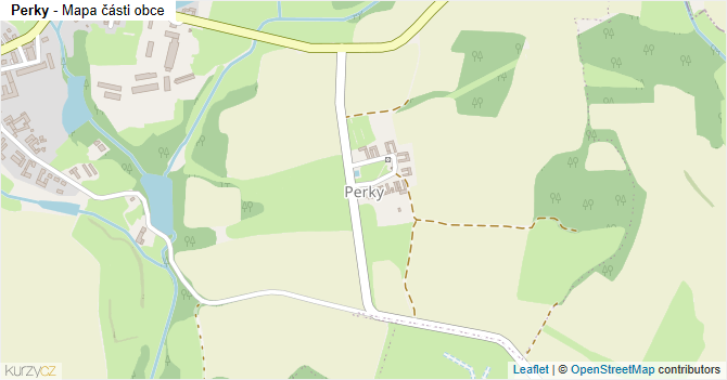 Perky - mapa části obce