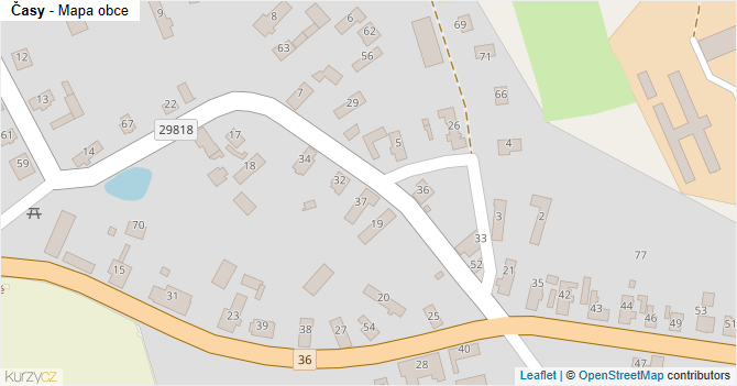 Časy - mapa obce