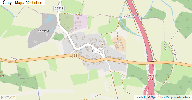 Časy - mapa části obce