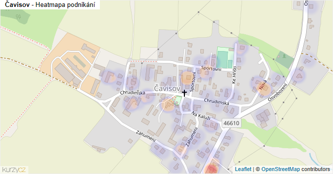 Čavisov - mapa podnikání