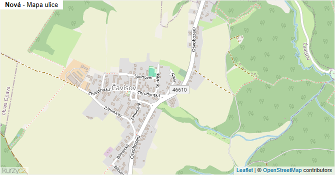 Nová - mapa ulice