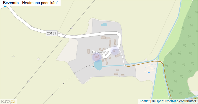 Bezemín - mapa podnikání