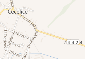 Konětopská v obci Čečelice - mapa ulice