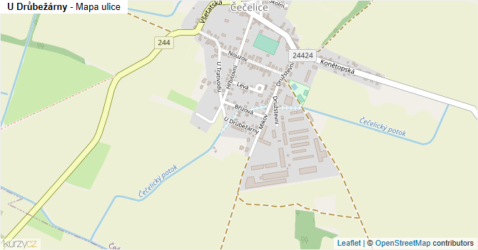 U Drůbežárny - mapa ulice