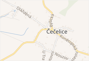 Všetatská v obci Čečelice - mapa ulice