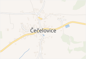 Čečelovice v obci Čečelovice - mapa části obce