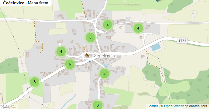 Čečelovice - mapa firem