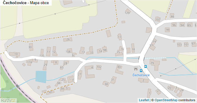 Čechočovice - mapa obce
