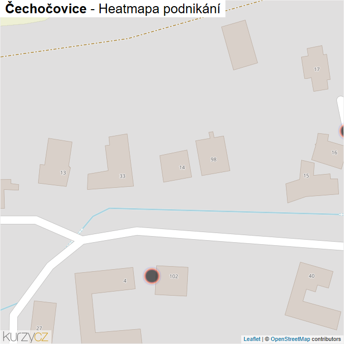Mapa Čechočovice - Firmy v obci.
