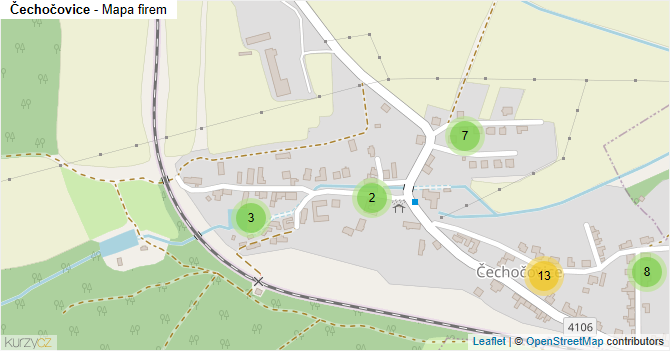 Čechočovice - mapa firem