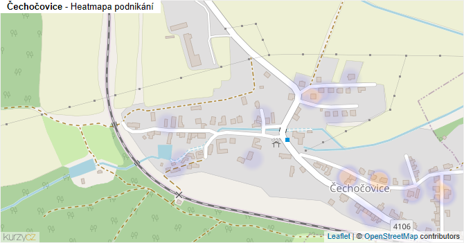 Čechočovice - mapa podnikání