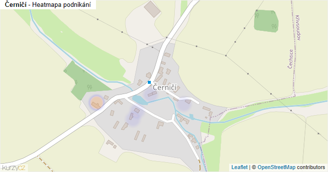 Černičí - mapa podnikání