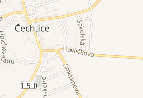 Havlíčkova v obci Čechtice - mapa ulice
