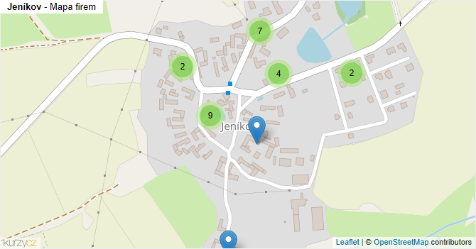 Jeníkov - mapa firem