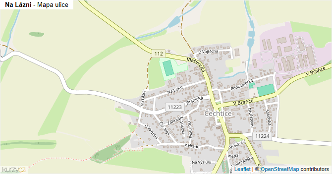 Na Lázni - mapa ulice