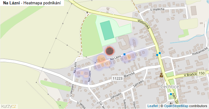 Na Lázni - mapa podnikání