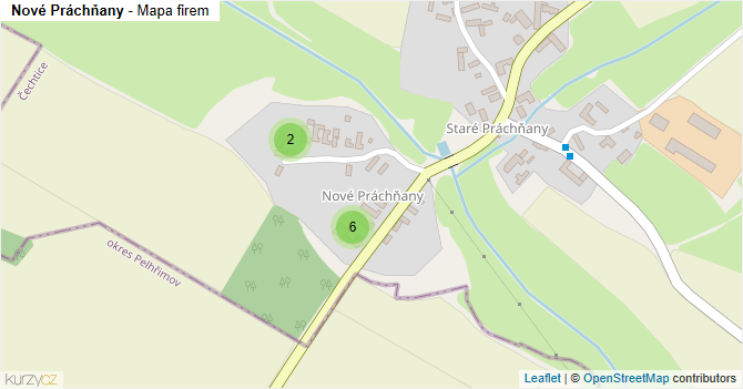 Nové Práchňany - mapa firem