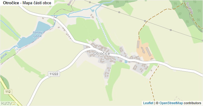 Otročice - mapa části obce