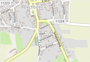 Slepá v obci Čechtice - mapa ulice