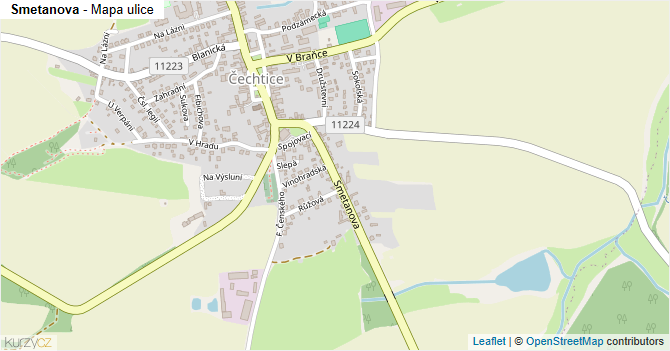 Smetanova - mapa ulice