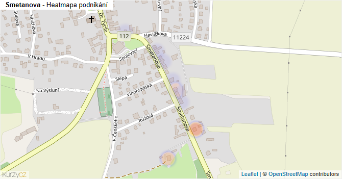 Smetanova - mapa podnikání