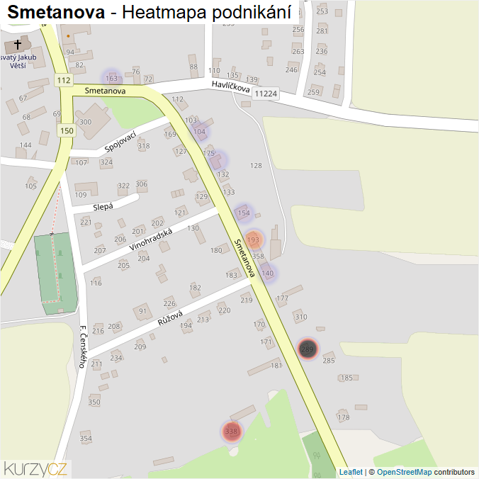 Mapa Smetanova - Firmy v ulici.