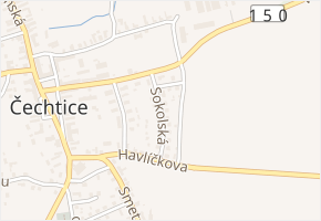 Sokolská v obci Čechtice - mapa ulice