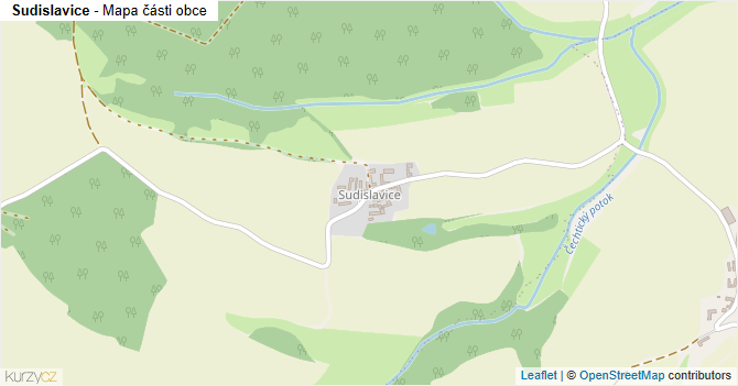 Sudislavice - mapa části obce