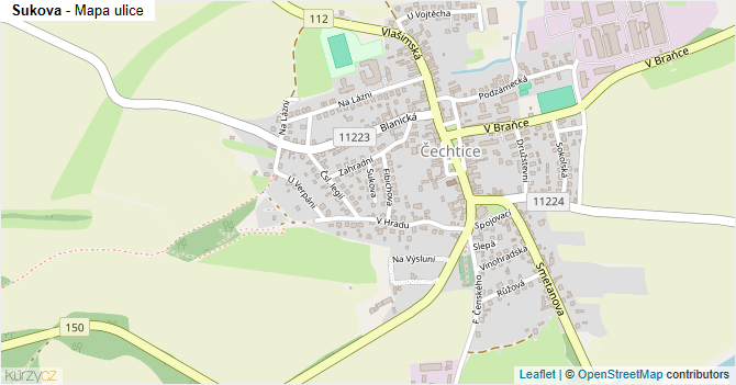 Sukova - mapa ulice