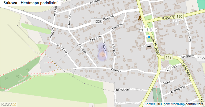 Sukova - mapa podnikání