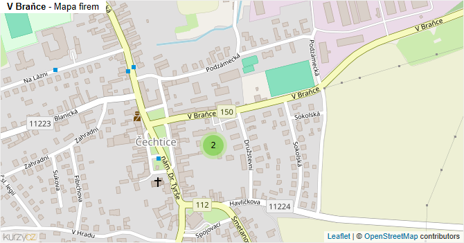 V Braňce - mapa firem