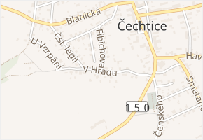V Hradu v obci Čechtice - mapa ulice