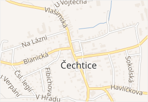 V Lese v obci Čechtice - mapa ulice