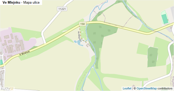 Ve Mlejnku - mapa ulice