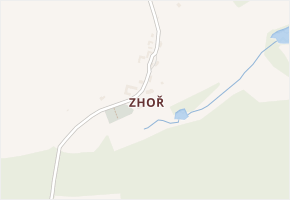 Zhoř v obci Čechtice - mapa části obce