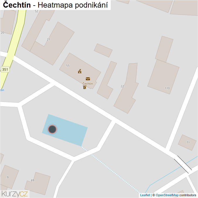 Mapa Čechtín - Firmy v obci.