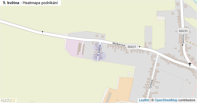 9. května - mapa podnikání