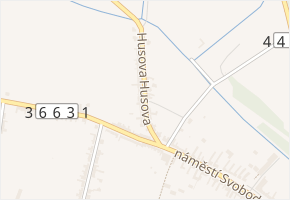 Husova v obci Čechy pod Kosířem - mapa ulice