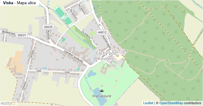 Víska - mapa ulice