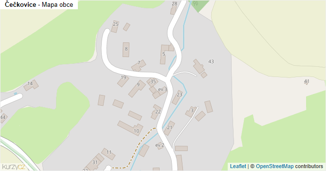 Čečkovice - mapa obce
