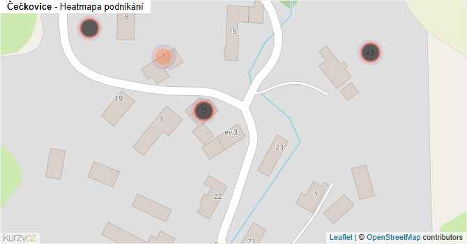 Čečkovice - mapa podnikání