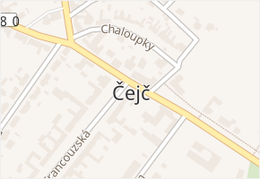 Čejč v obci Čejč - mapa části obce