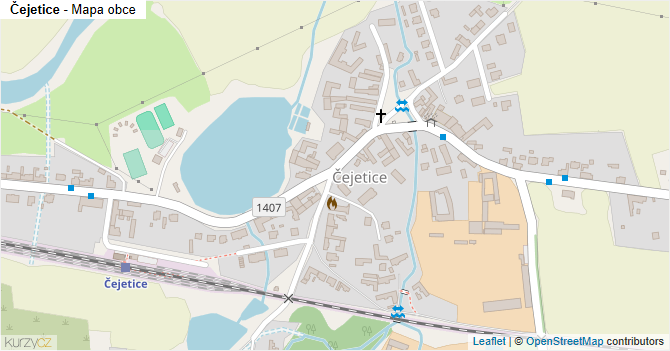 Čejetice - mapa obce