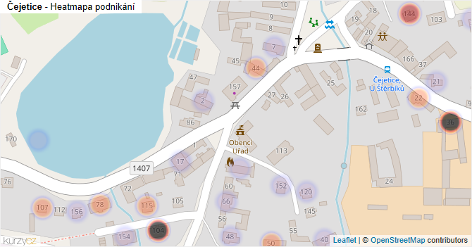 Čejetice - mapa podnikání