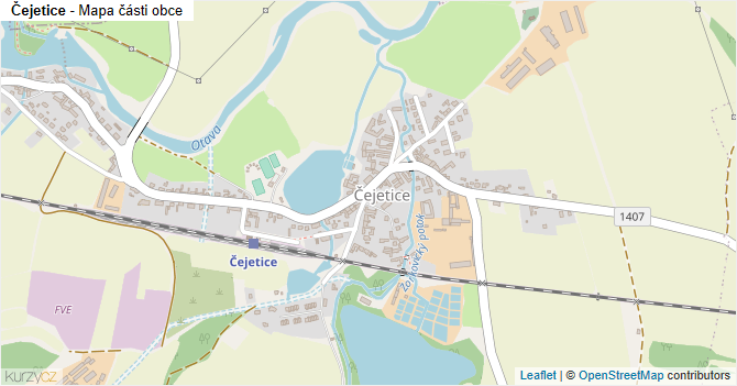 Čejetice - mapa části obce