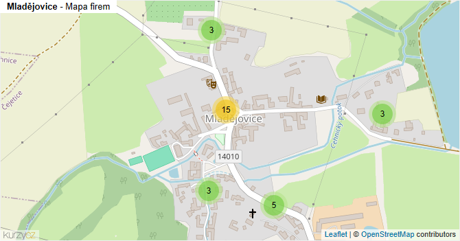 Mladějovice - mapa firem