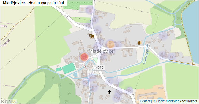 Mladějovice - mapa podnikání